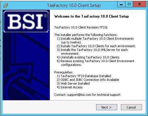 Installing BSI TaxFactory 10 for Your New Lawson 10 Environment-21