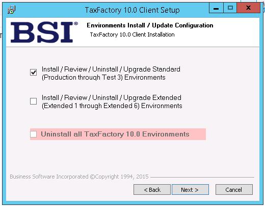 Installing BSI TaxFactory 10 for Your New Lawson 10 Environment-29