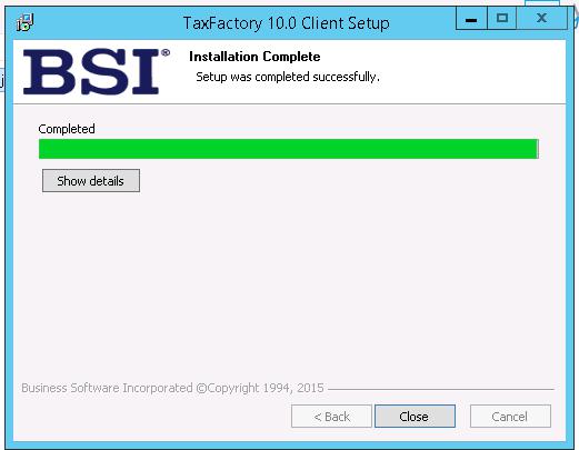 Installing BSI TaxFactory 10 for Your New Lawson 10 Environment-34