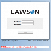 Custom Lawson Portal Message