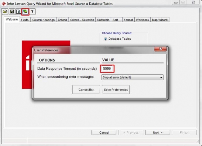 Infor Lawson Query Wizard Troubleshooting
